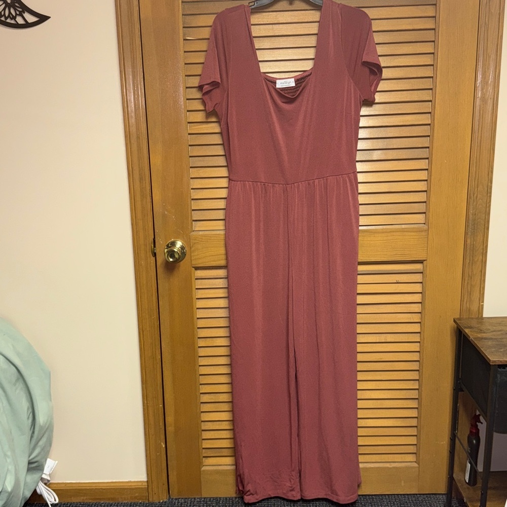 Rust Red Short Jumpsuit